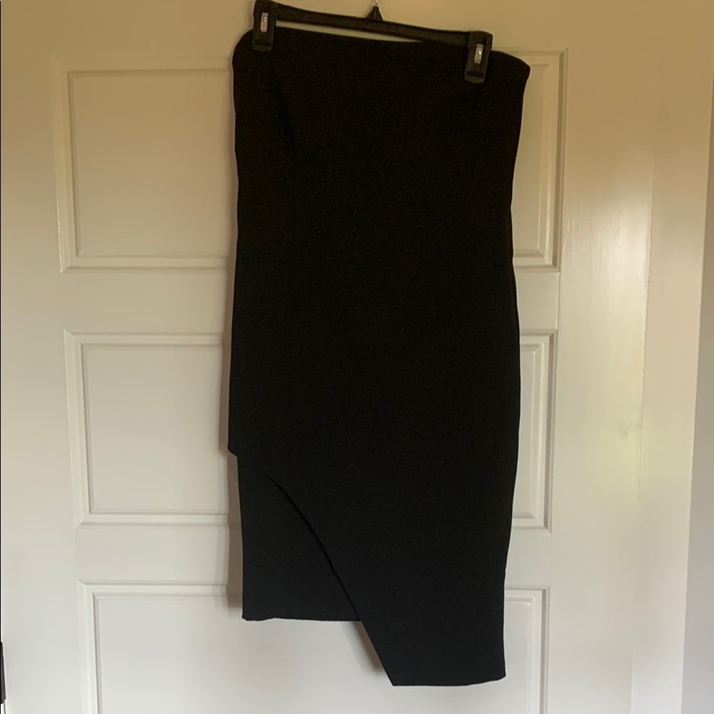 White House Black Market Asymmetrical Black Skirt